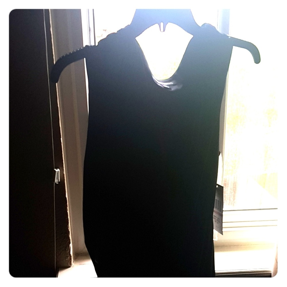 Black stretch dress.